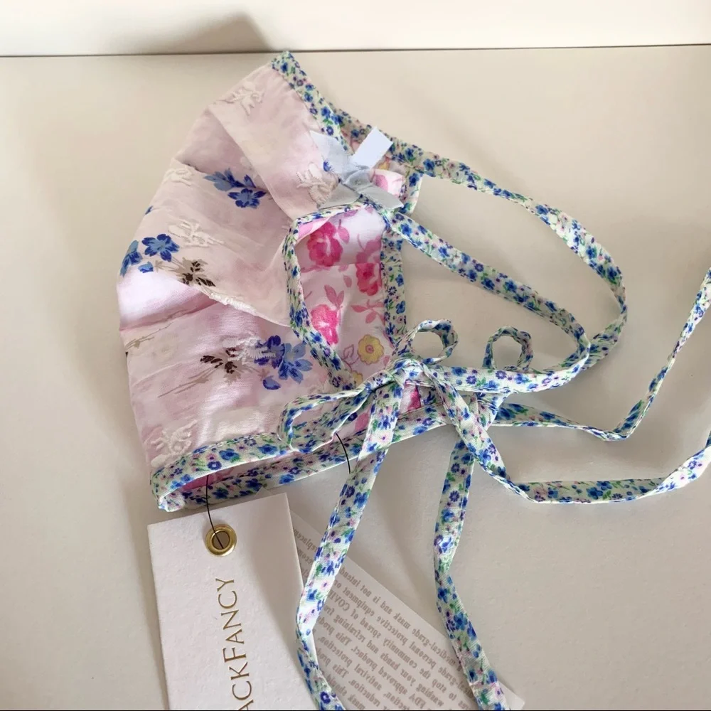 LoveShackFancy embroidered face mask ditsy floral